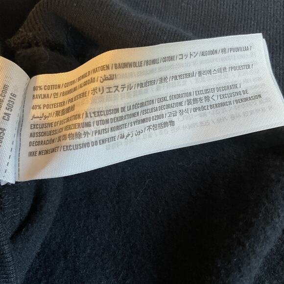 Hollister Men Sweatshirt Size L Black 1922 Logo Long Sleeve Pullover Crew Neck - Picture 3 of 8